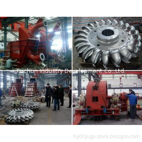 Free-Jet Impulse Hydro Power Turbine, Double Nozzles Horizo